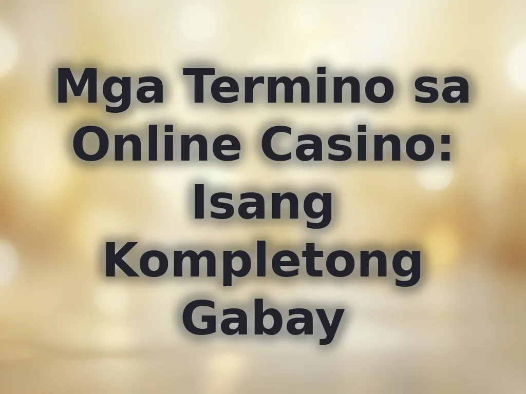 Casino Terms Guide